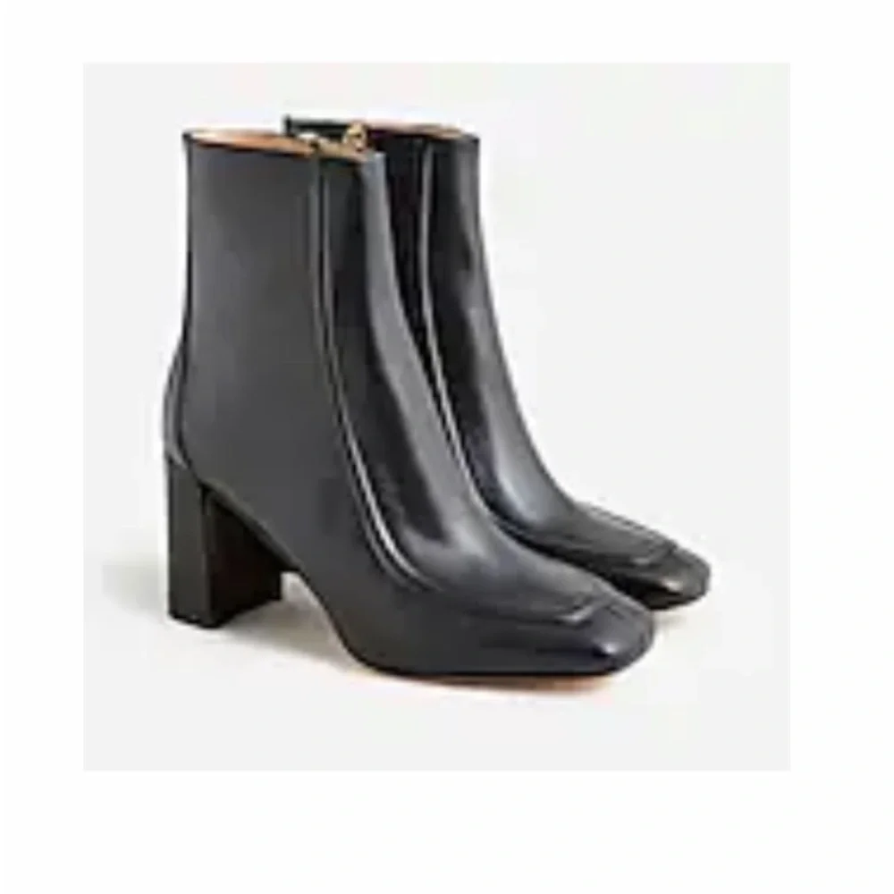 J. Crew Black Leather Short Boots - Picture 9 of 11